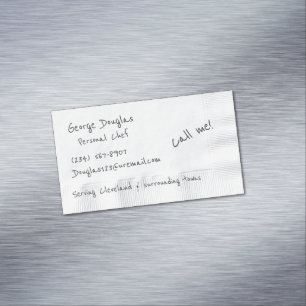 Napkin-Hintergrund Magnetische Visitenkarte