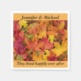 Napkin-Hochzeitsempfang personalisieren Herbstlaub Serviette