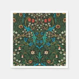 NAPKIN MIT WILLIAM MORRIS "TULIPS" DESIGN SERVIETTE