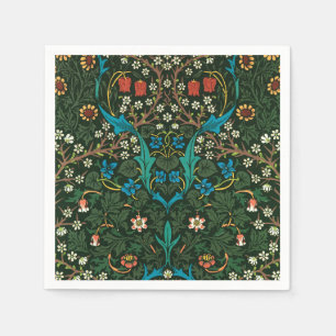 NAPKIN MIT WILLIAM MORRIS "TULIPS" DESIGN SERVIETTE