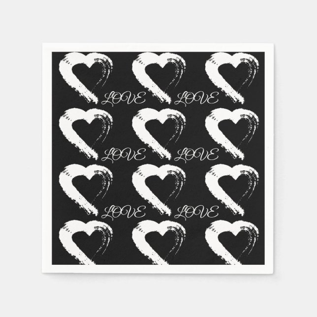 Napkin Moon Heart Serviette (Vorderseite)