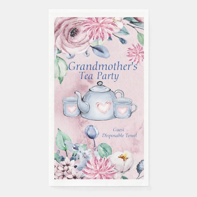 Napkins Gasttuch Qty 50 Tea Party von Großmutter Serviette (Vorderseite)