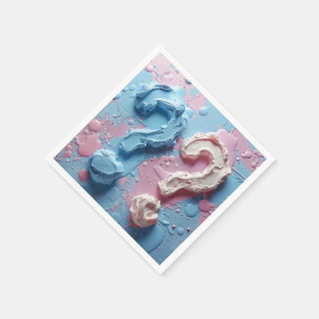 Napkins Gender Reveal Party Boy oder Girl Serviette (Ecke)