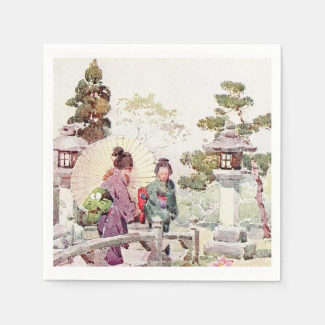 Napkins japanischen Stil Serviette (Vorderseite)