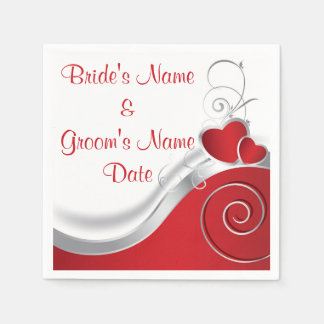 Napkins - Papier - Silberfärberei am roten Herzen Serviette