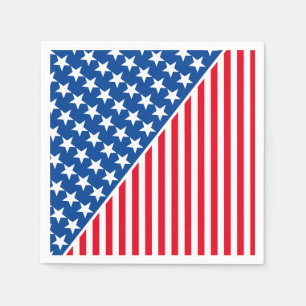 Napkins-Patriotische Stars und Streifen Napkins Serviette