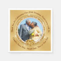 Napkins PERSONALISIERT zum 50. Hochzeitstag