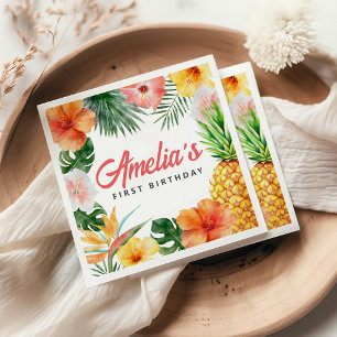 Napkins Tropical Hawaiian Birthday Party Serviette