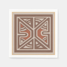 Napkins with art inspired by New Guinea Serviette