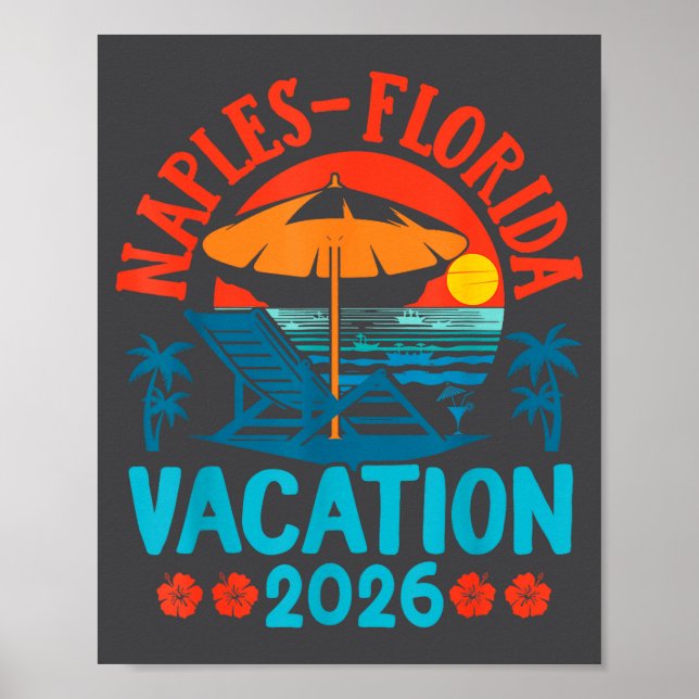 Naples Florida 2026 Family Vacation Beach Summer V Poster (Vorne)