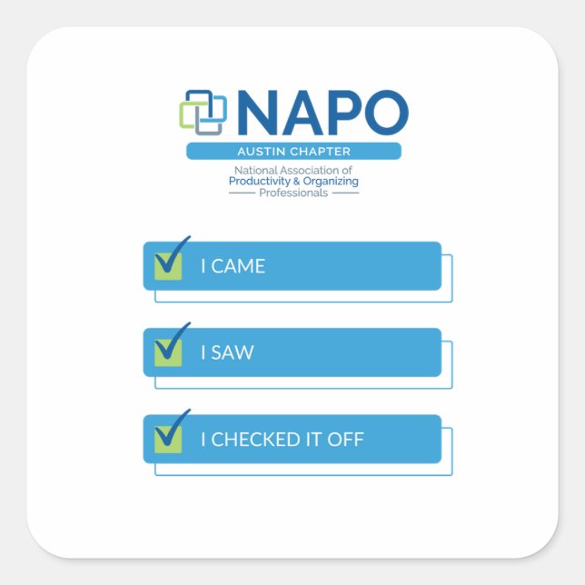 NAPO Austin I Came I sah Aufkleber (Vorderseite)