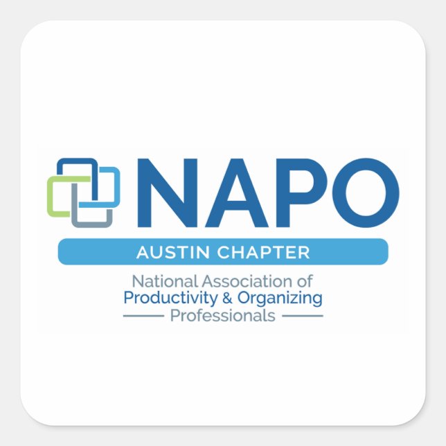 NAPO Austin Logo-Aufkleber Quadratischer Aufkleber (Vorderseite)