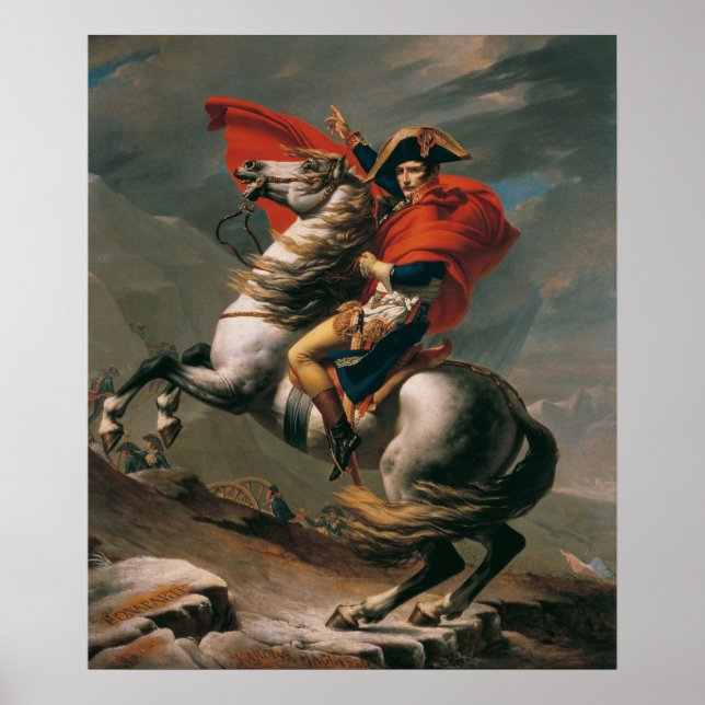 Napoleon am Großen St. Bernard Poster (Vorne)