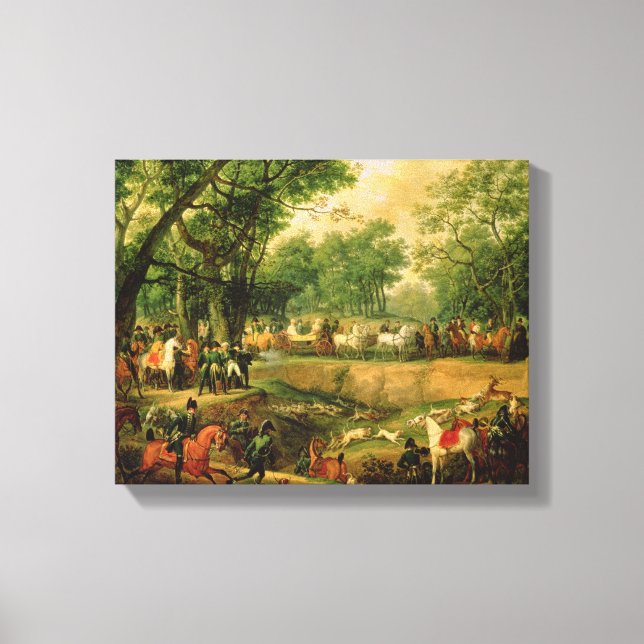 Napoleon auf einer Jagd im Compiegne-Wald, 1811 Leinwanddruck (Vorderseite)