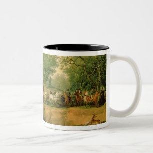 Napoleon auf einer Jagd im Compiegne Wald, 1811 Zweifarbige Tasse