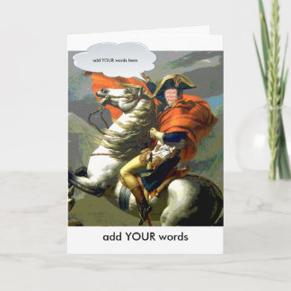 Napoleon auf Horsebackfaceinhole Karte