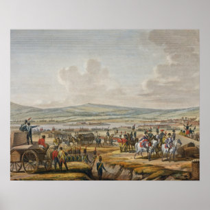 Napoleon Besuch der Belagerungswerke in Danzig unt Poster