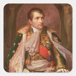 Napoleon Bonaparte (1769-1821), als König von Ital Quadratischer Aufkleber