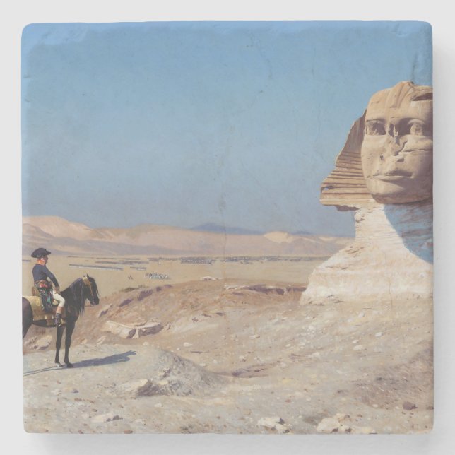 Napoleon Bonaparte Before the Sphinx (von Gérôme) Steinuntersetzer (Vorderseite)