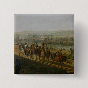 Napoleon Bonaparte, der das Lager an besucht Button