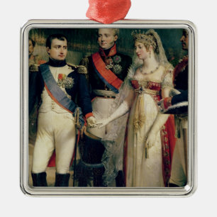 Napoleon Bonaparte, der Königin Louisa empfängt Silbernes Ornament
