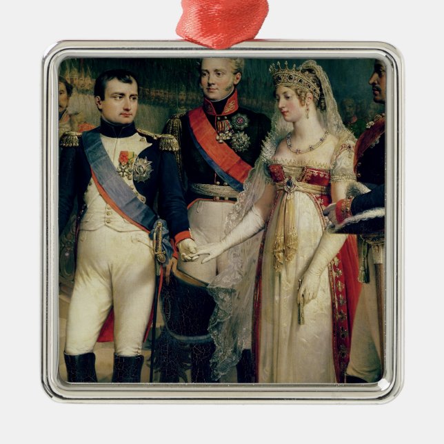 Napoleon Bonaparte, der Königin Louisa empfängt Silbernes Ornament (Vorne)