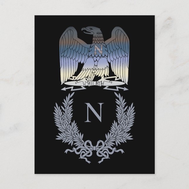 Napoleon Bonaparte Eagle Emblem Postkarte (Vorderseite)