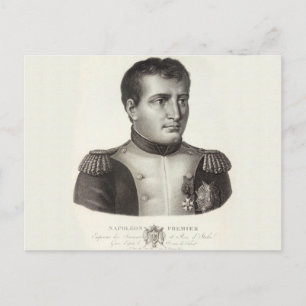 Napoleon Bonaparte Elegante Antique Gravur Postkarte