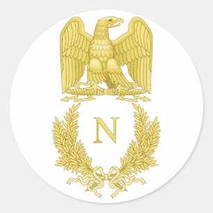 Napoleon Bonaparte Emblem Runder Aufkleber