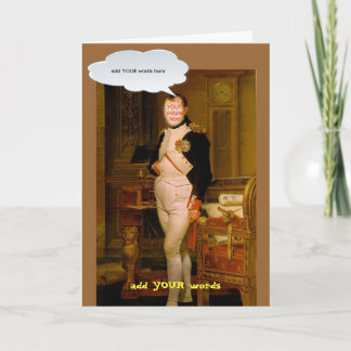 Napoleon Bonaparte faceinhole card Einladung