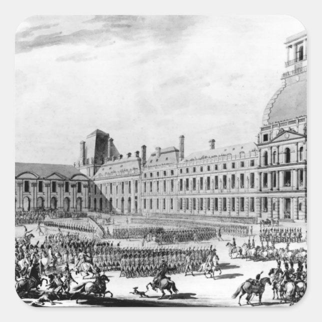 Napoleon Bonaparte First Consul Quadratischer Aufkleber (Vorderseite)