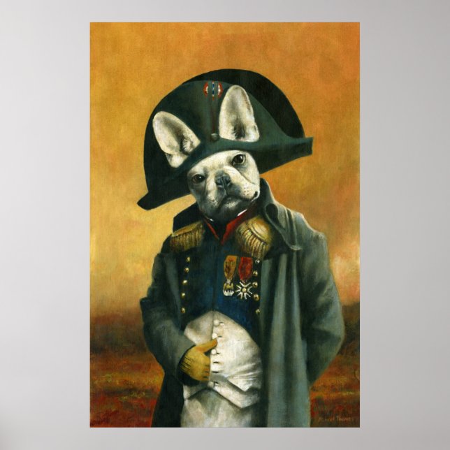 Napoleon Bonaparte French Bulldog Print Poster (Vorne)