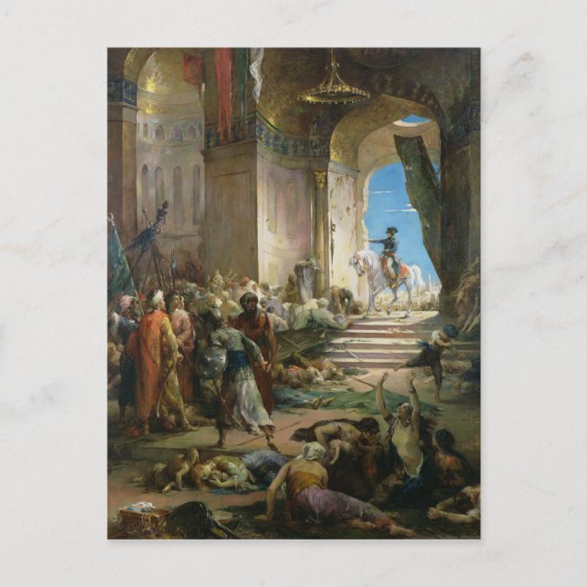 Napoleon Bonaparte in der Großen Moschee in Kairo Postkarte (Vorderseite)