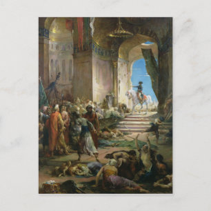 Napoleon Bonaparte in der Großen Moschee in Kairo Postkarte