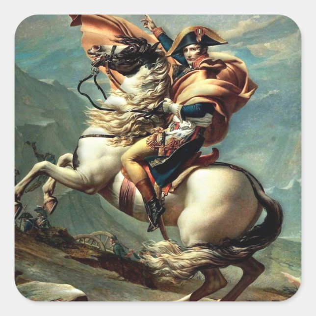 Napoleon Bonaparte Kaiser Frankreich Quadratischer Aufkleber (Vorderseite)