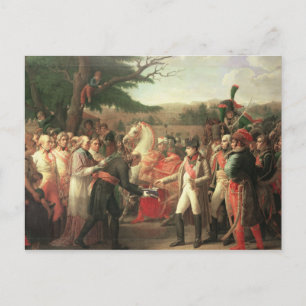 Napoleon Bonaparte mit den Tasten Postkarte