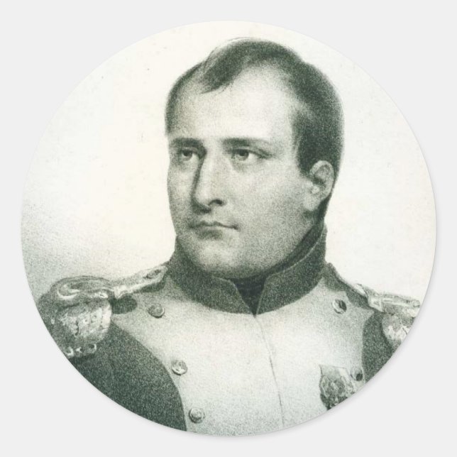 Napoleon Bonaparte Runder Aufkleber (Vorderseite)