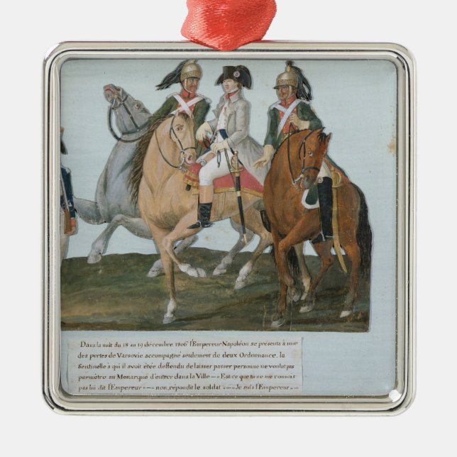 Napoleon Bonaparte und die Varsovian Wache Ornament Aus Metall (Vorne)
