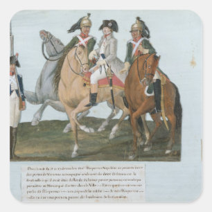 Napoleon Bonaparte und die Varsovian Wache Quadratischer Aufkleber