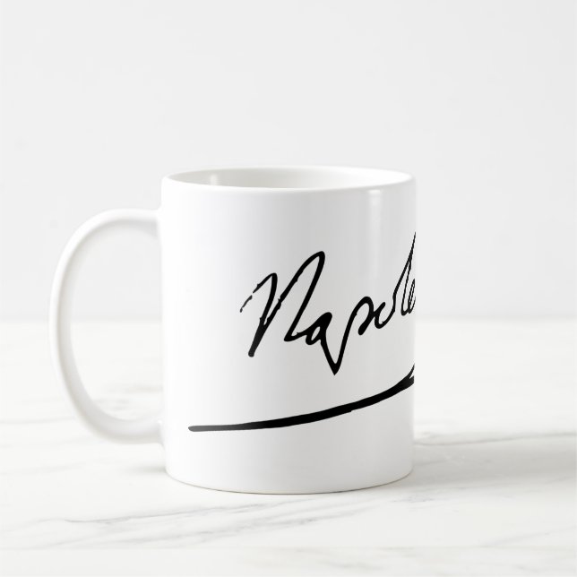 Napoleon Bonaparte Unterschrift Kaffeetasse (Links)