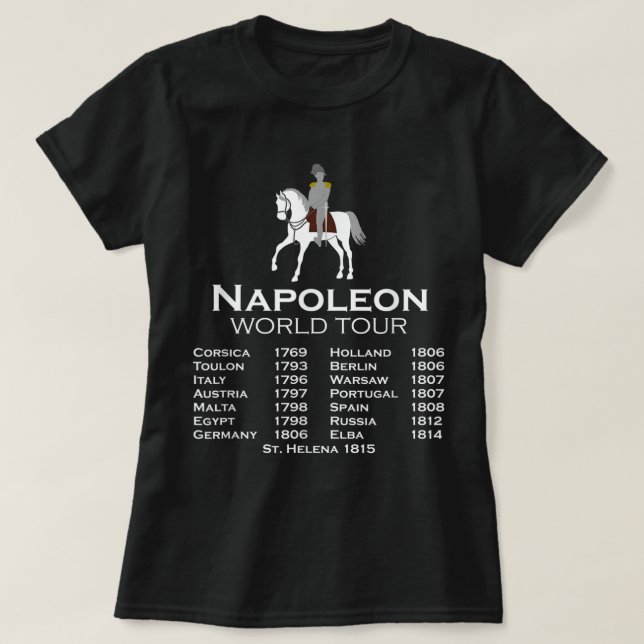 Napoleon Bonaparte Weltrundreise Geschichte für Mä T-Shirt (Design vorne)