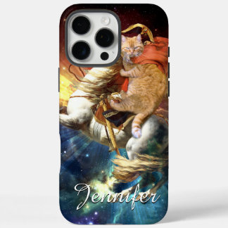 Napoleon Cat im Weltraum iPhone 16 Pro Max Hülle