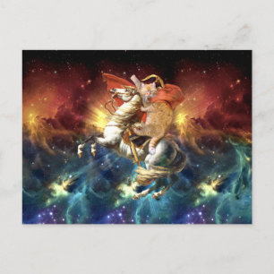 Napoleon Cat im Weltraum Postkarte