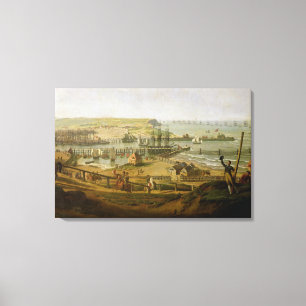 Napoleon, der das Lager in Boulogne besucht Leinwanddruck