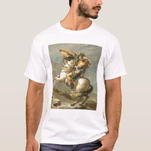 Napoleon, der die Alpen beim Bernhardiner T-Shirt