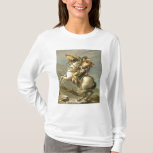 Napoleon, der die Alpen beim Bernhardiner T-Shirt