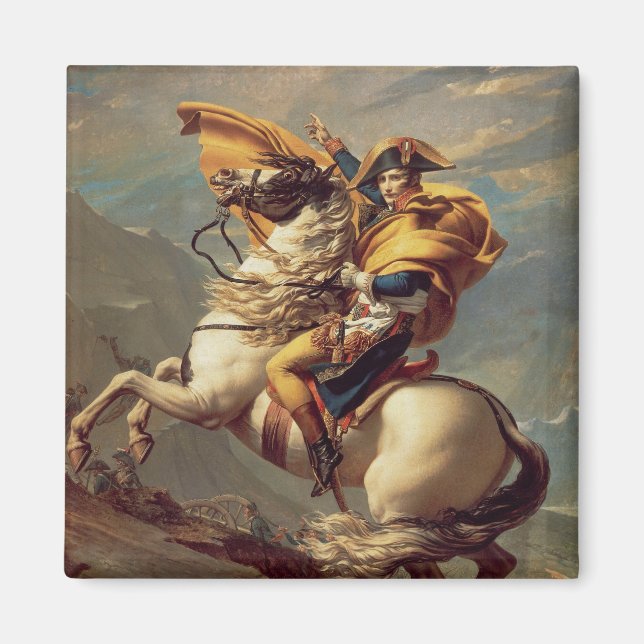 Napoleon, der die Alpen überquert, Jacques-Louis D Magnet (Vorne)