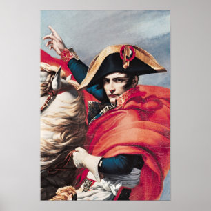 Napoleon, der die Alpen überquert Poster