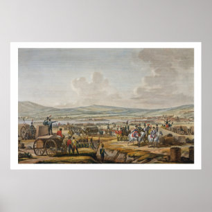 Napoleon, der die Belagerung besucht, arbeitet in Poster