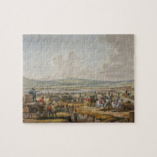 Napoleon, der die Belagerung besucht, arbeitet in Puzzle